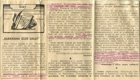 przegląd tygodniowy 3.03.85